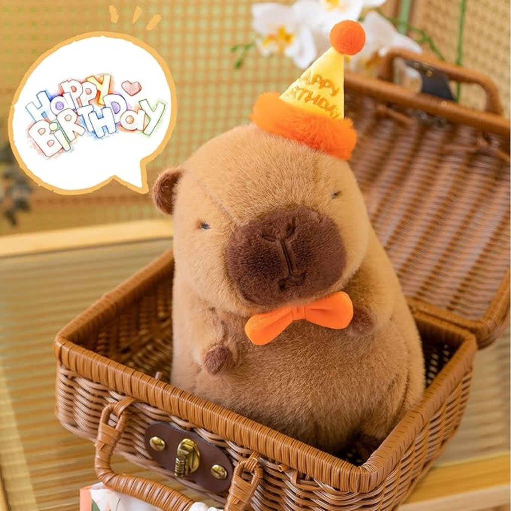 Cuddly Birthday Capybara Plush